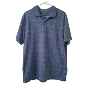Van Heusen Blue Window Pane Polo Shirt